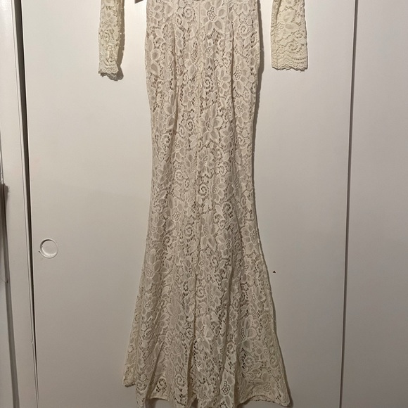 Saved By The Dress Ivory Floor Length Dress - Picture 10 of 11